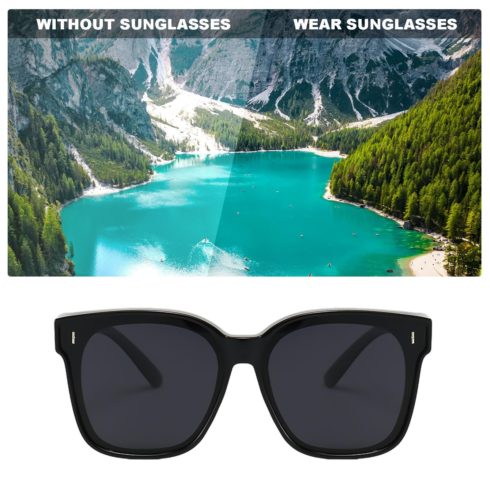 Поляризовані сонцезахисні окуляри для жінок FUIPVGI для водіння та прогулянок, фото №6 Поляризовані сонцезахисні окуляри для жінок FUIPVGI для водіння та прогулянок, фото №6