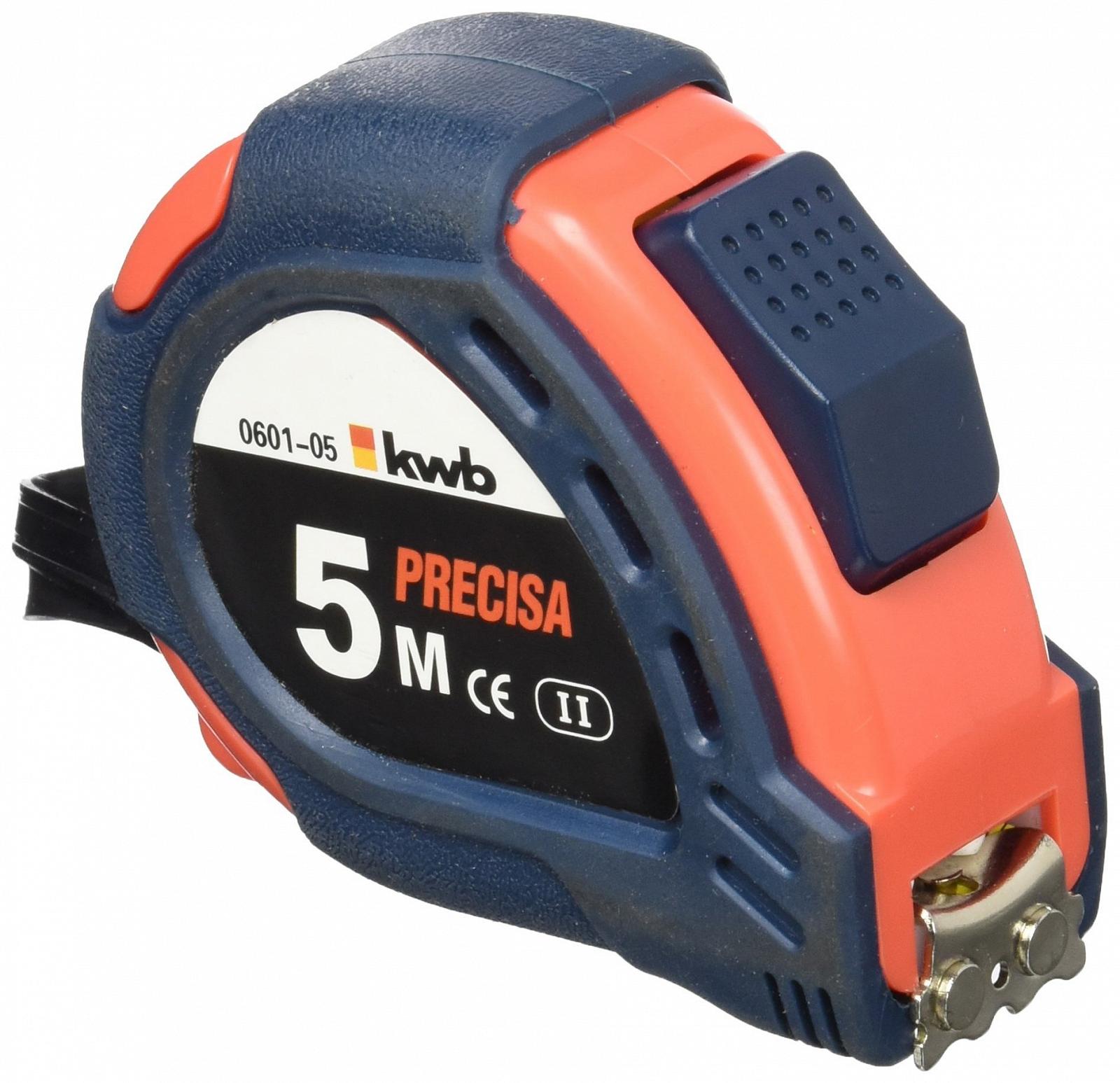 Рулетка kwb PRECISA Сталева рулетка 5 м з ручною петлею, з кріпленням на ремінь, магнітним гачком, фото №1