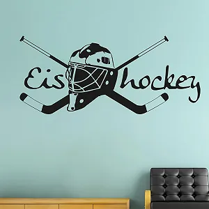 Наклейка на стіну GRAZDesign Ice Hockey 113 x 50 см Dark Grey - Фото 1