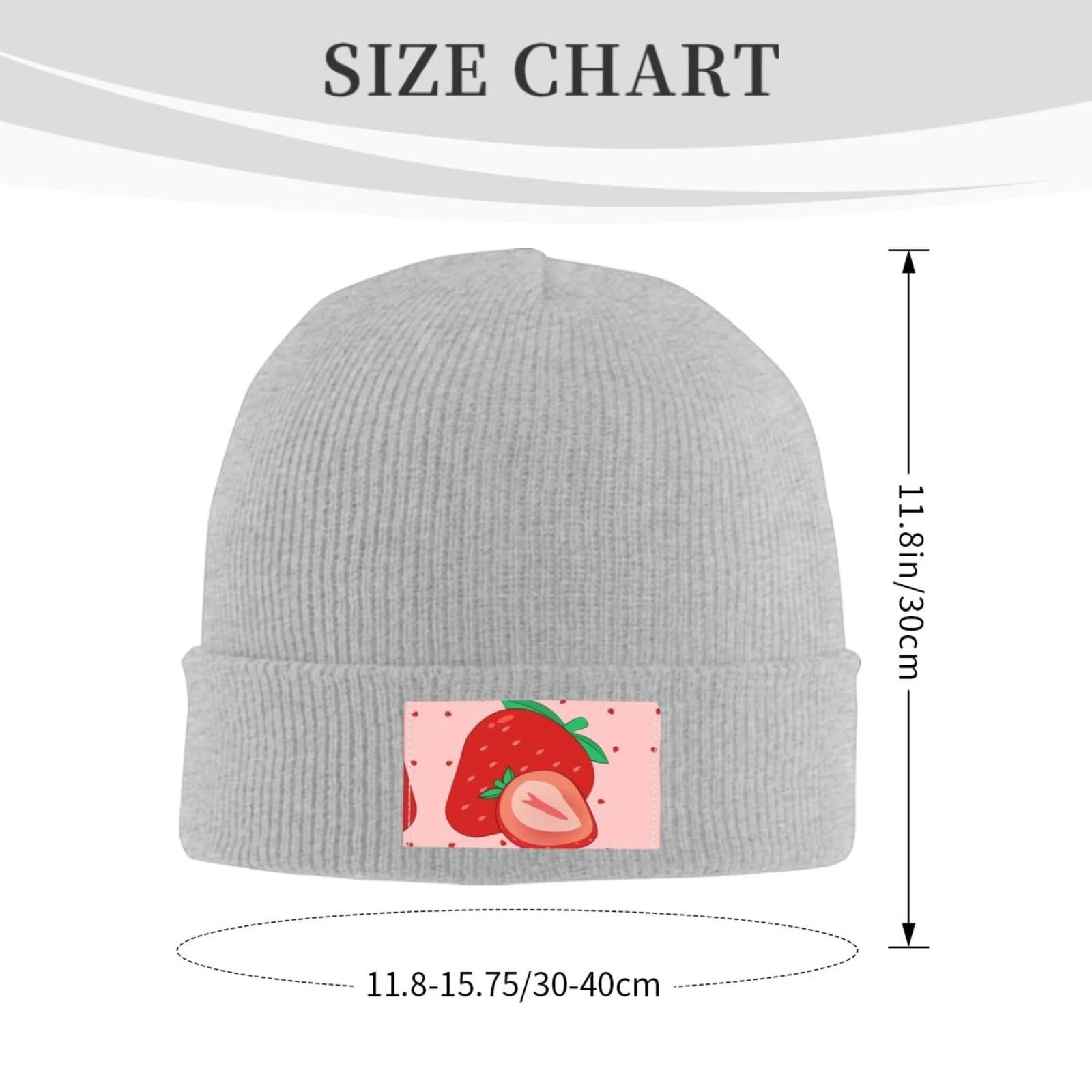 Вязана Шапка YYHHAOFA з Мультяшним Принтом Полуниці, фото №2 Вязана Шапка YYHHAOFA з Мультяшним Принтом Полуниці, фото №2