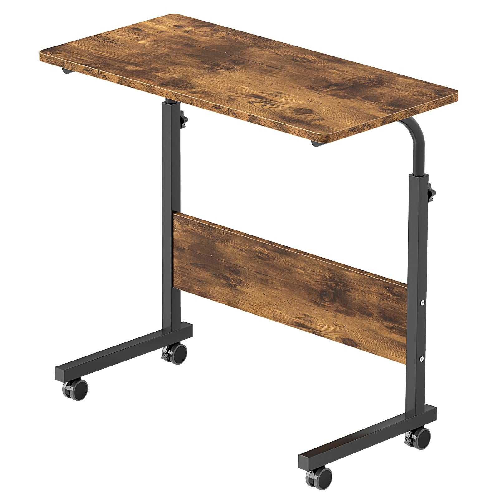 Столик для ноутбука SogesHome с регулировкой высоты, на колесиках, для кровати, дивана, больницы, ухода, чтения, для еды, фото №7