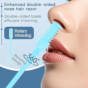 Тример Andibro 5 x 2-в-1 Носовий Мануальний Обертовий Інструмент для Видалення Носового Волосся 360° Обертовий З Двосторонніми Насадками З Вушними Інструментами Для Жінок І Чоловіків synthetic.ua - Фото 1