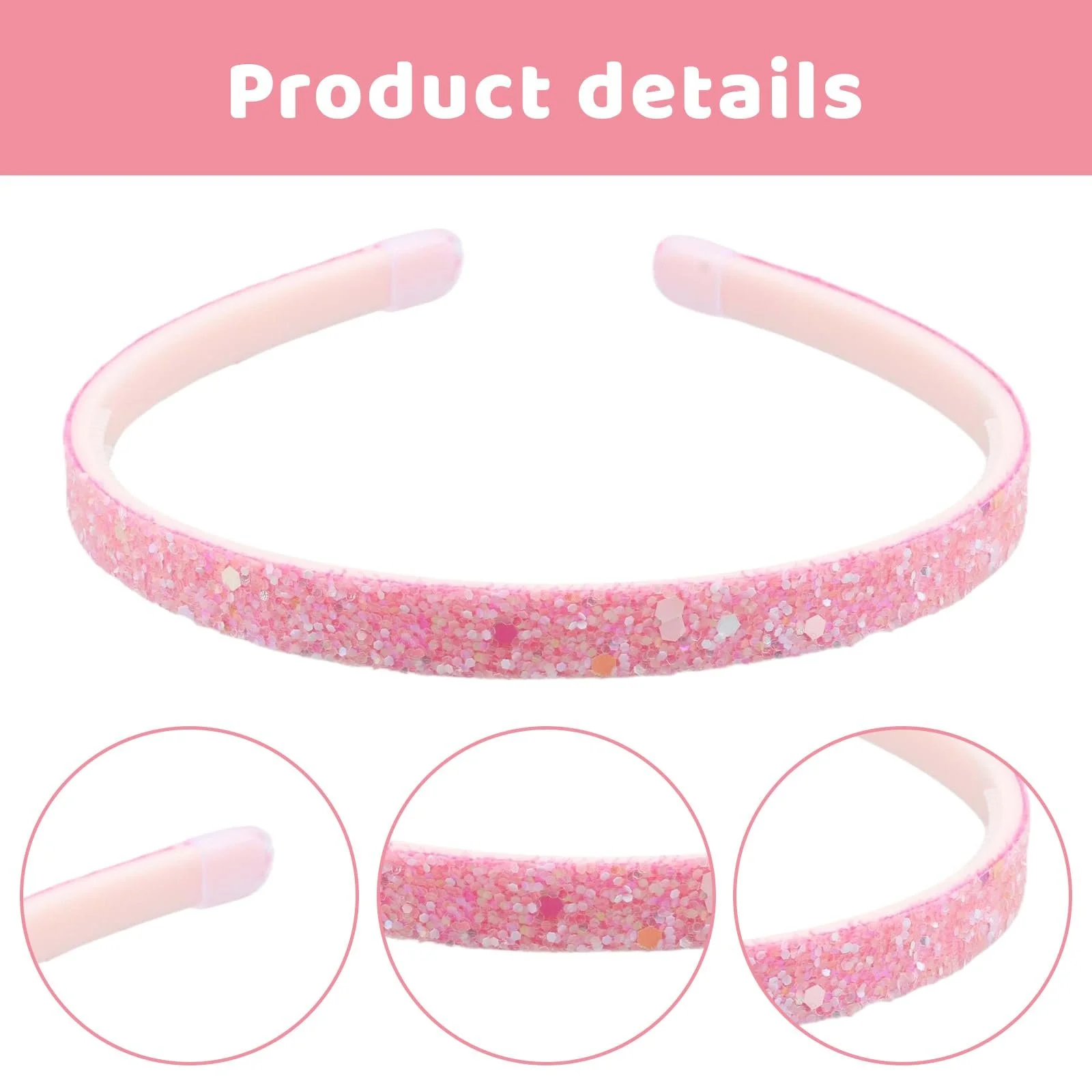 Набір обручів на голову для дівчаток, 5 шт, різнокольорові, фото №2