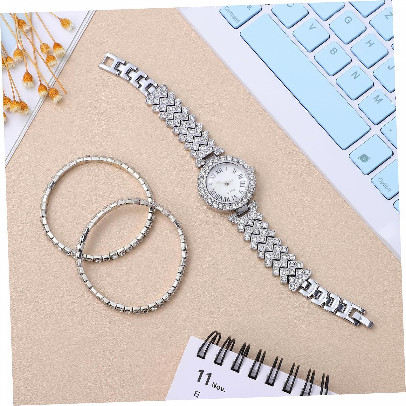 Женские часы Healvian Diamond-in в браслете, серебро, фото №4