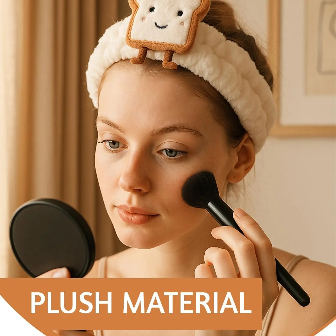 Пов'язка для спа-процедур Бежевий, фото №5