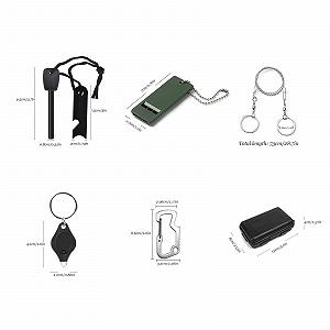 Набір для виживання Portable Outdoor Emergency Generic, багатофункціональний водонепроникний набір інструментів для кемпінгу, бушкрафту, походів, пригод і т. д. synthetic.ua - Фото 1
