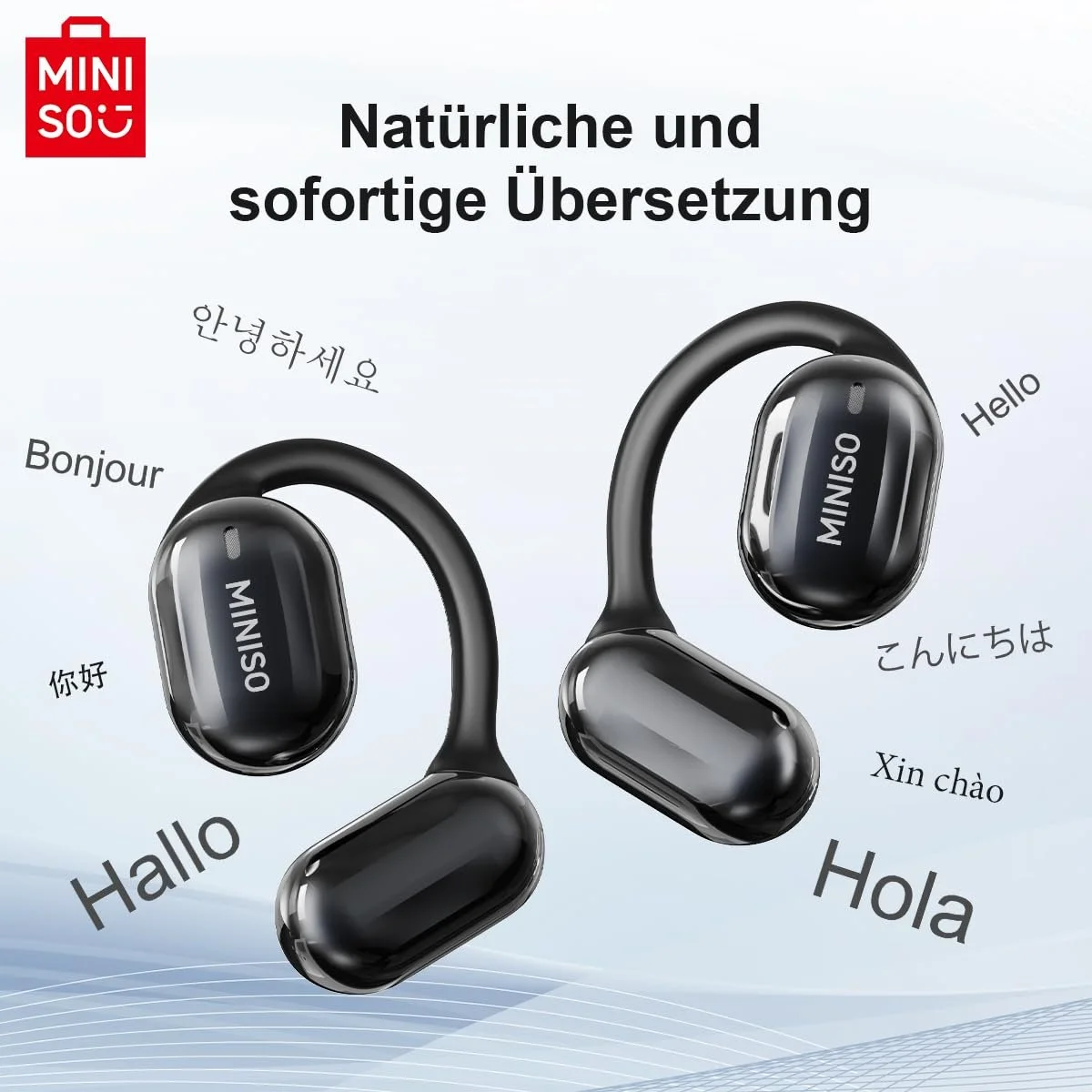 Наушники-переводчик MINISO MS162 Ki Real Time OWS Open Ear AI Беспроводные, фото №1