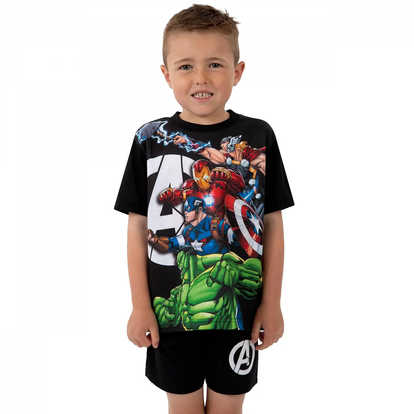 Піжама Marvel Avengers Thor, Captain America, Hulk, Iron Man для хлопчиків літня, фото №4