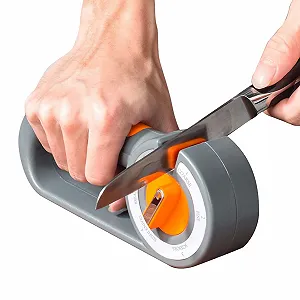 Точило для ножів Професійне 6-в-1 Кераміка та карбід вольфраму 6 рівнів кута ABS - Фото 1