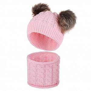 В'язана зимова шапка для дівчаток і хлопчиків - Фото 1