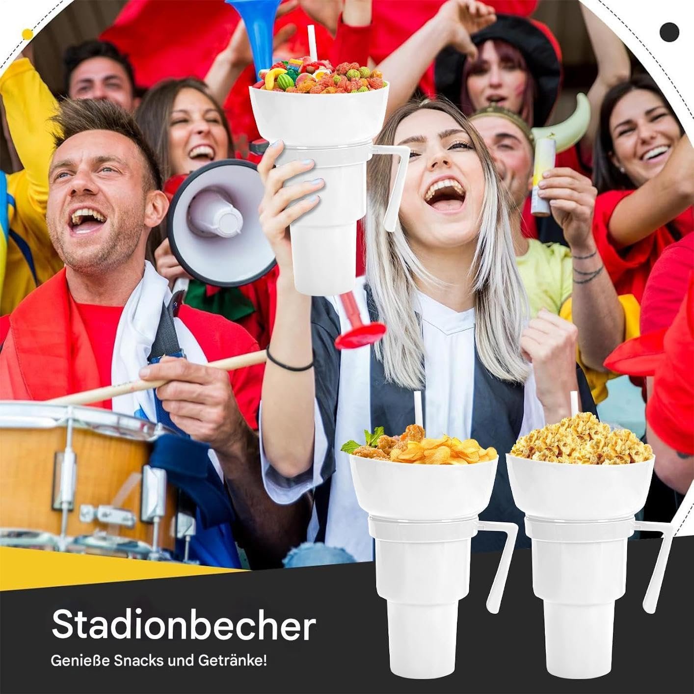 Контейнер для напоїв та снеків з соломинкою, фото №2