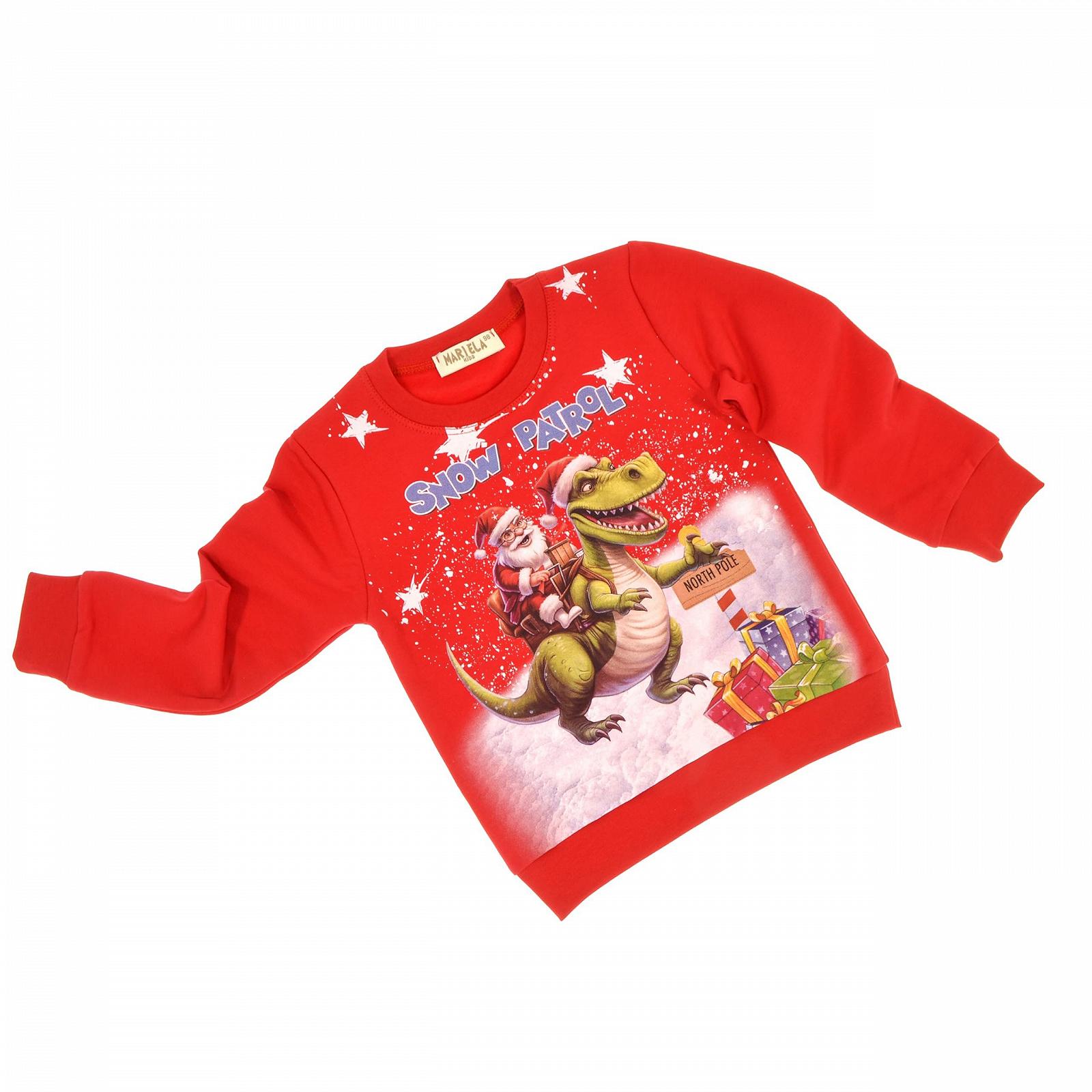 MARIELA KIDS Детский рождественский джемпер | Толстовка для мальчиков/девочек | Зимний джемпер Свитер Рудольф | Хлопок | Рождественская рубашка | Детский джемпер, фото №4