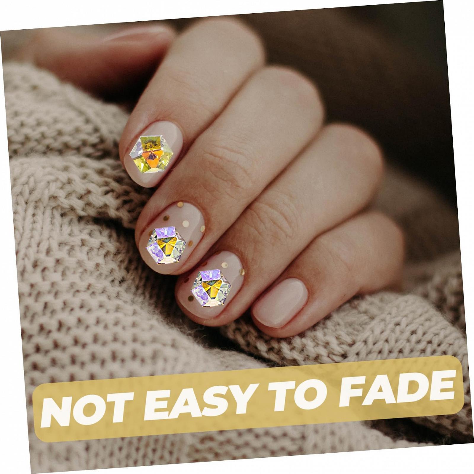 Стразы для ногтей Healvian, шестиугольные, 50 шт., фото №3