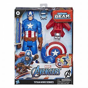 Фігурка Hasbro Месники Titan Hero Series Blast Gear Капітан Америка 30 см з стартером, 2 аксесуари та снаряд synthetic.ua - Фото 1