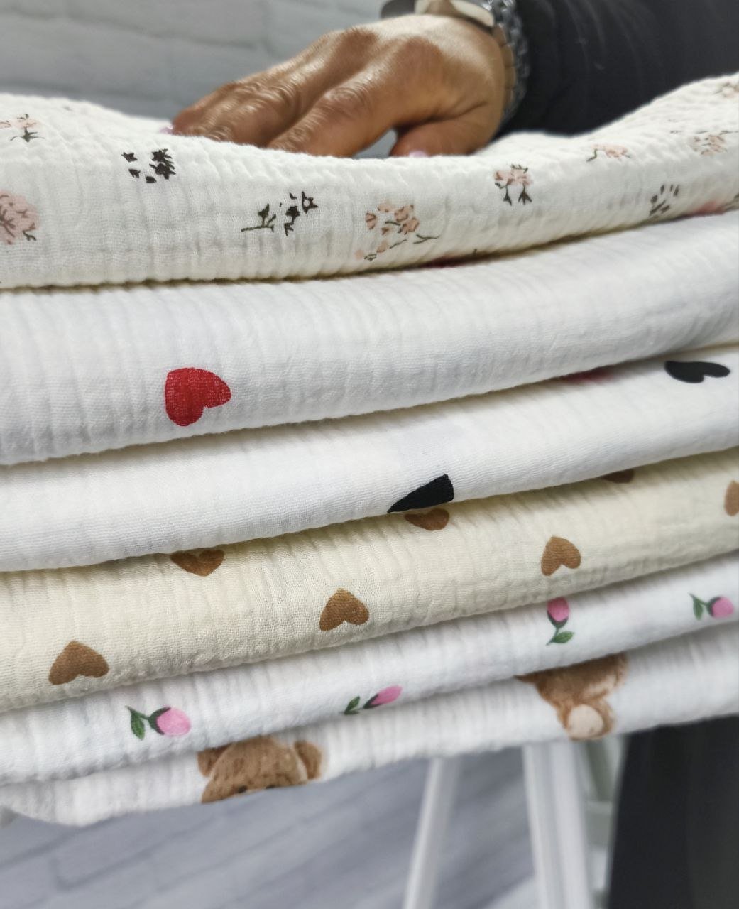 Плед дитячий, двошаровий, муслін, 100 x 70 см, фото №2