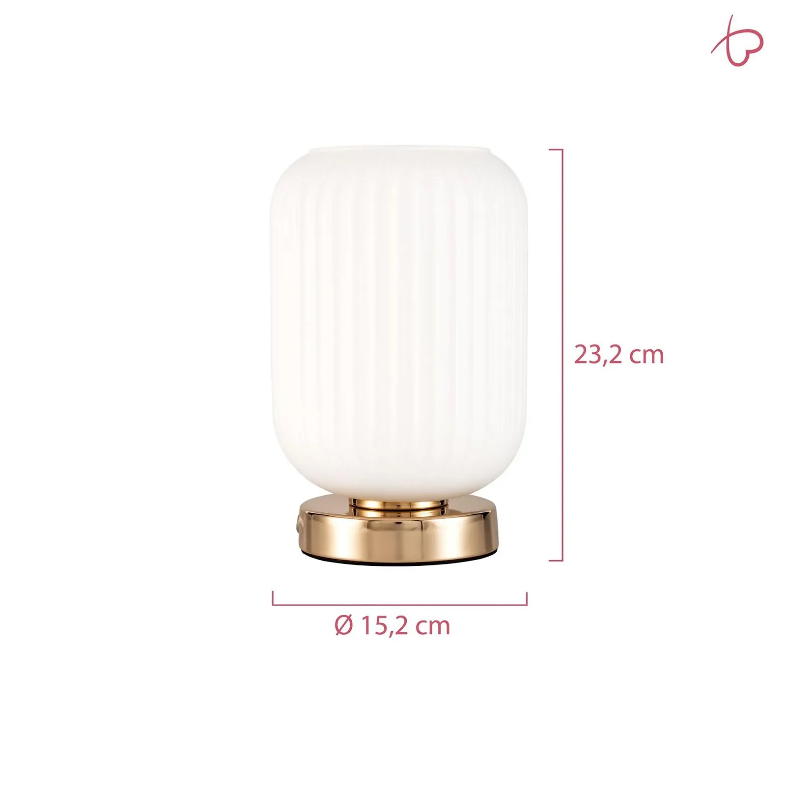 Настільна лампа Pauleen Noble Purity 48193 Скло Метал E27 Біла / Золото шампань, фото №8