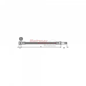 Тормозной шланг METZGER 4111218 FORD передний мост слева справа - Фото 1