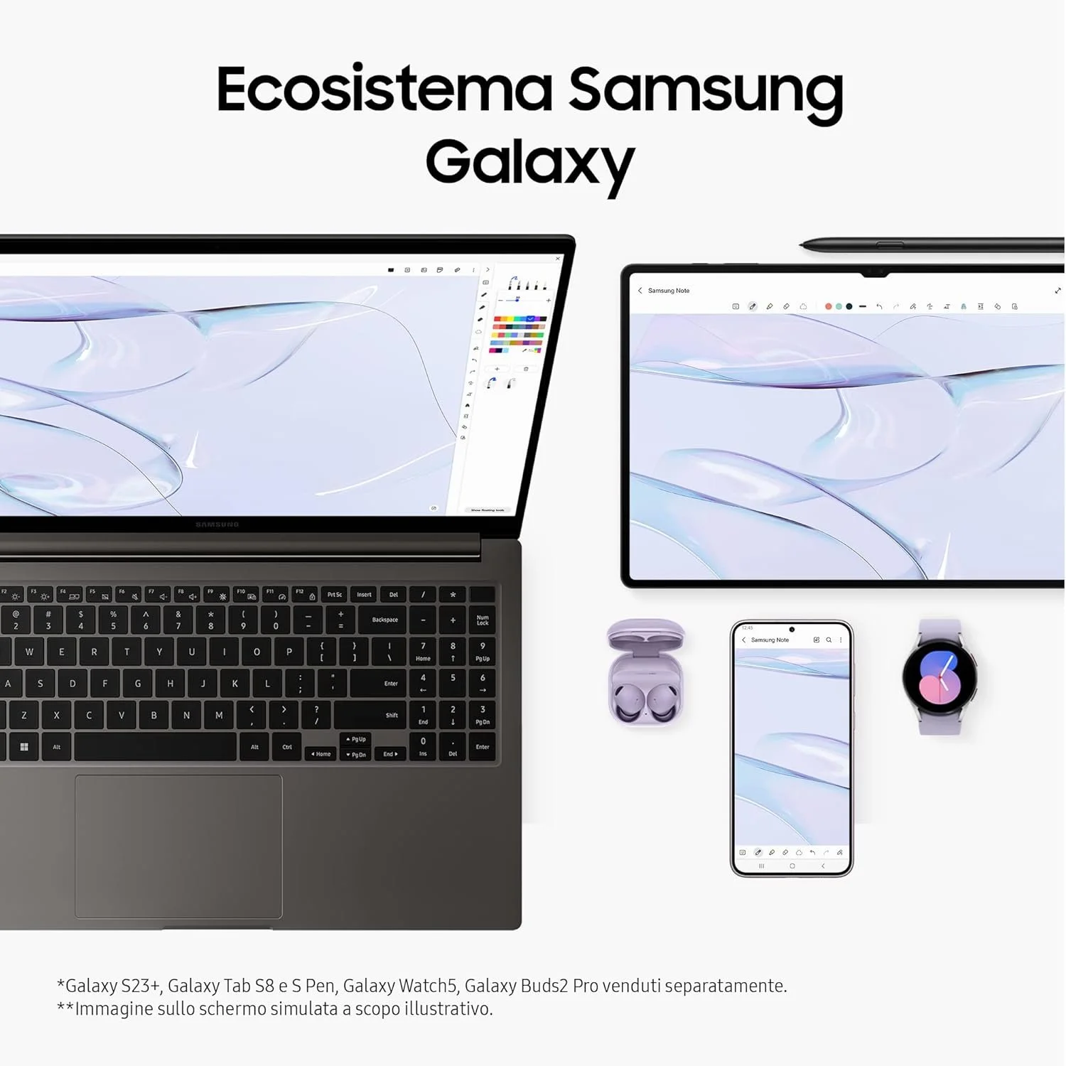 Ноутбук 15.6" Samsung Galaxy Book3 Intel Core i5-1335U RAM 8GB SSD 512GB 14год батарея Windows 11 Алюмінієвий корпус (UKR) (NP750XFGA-EXP), фото №5