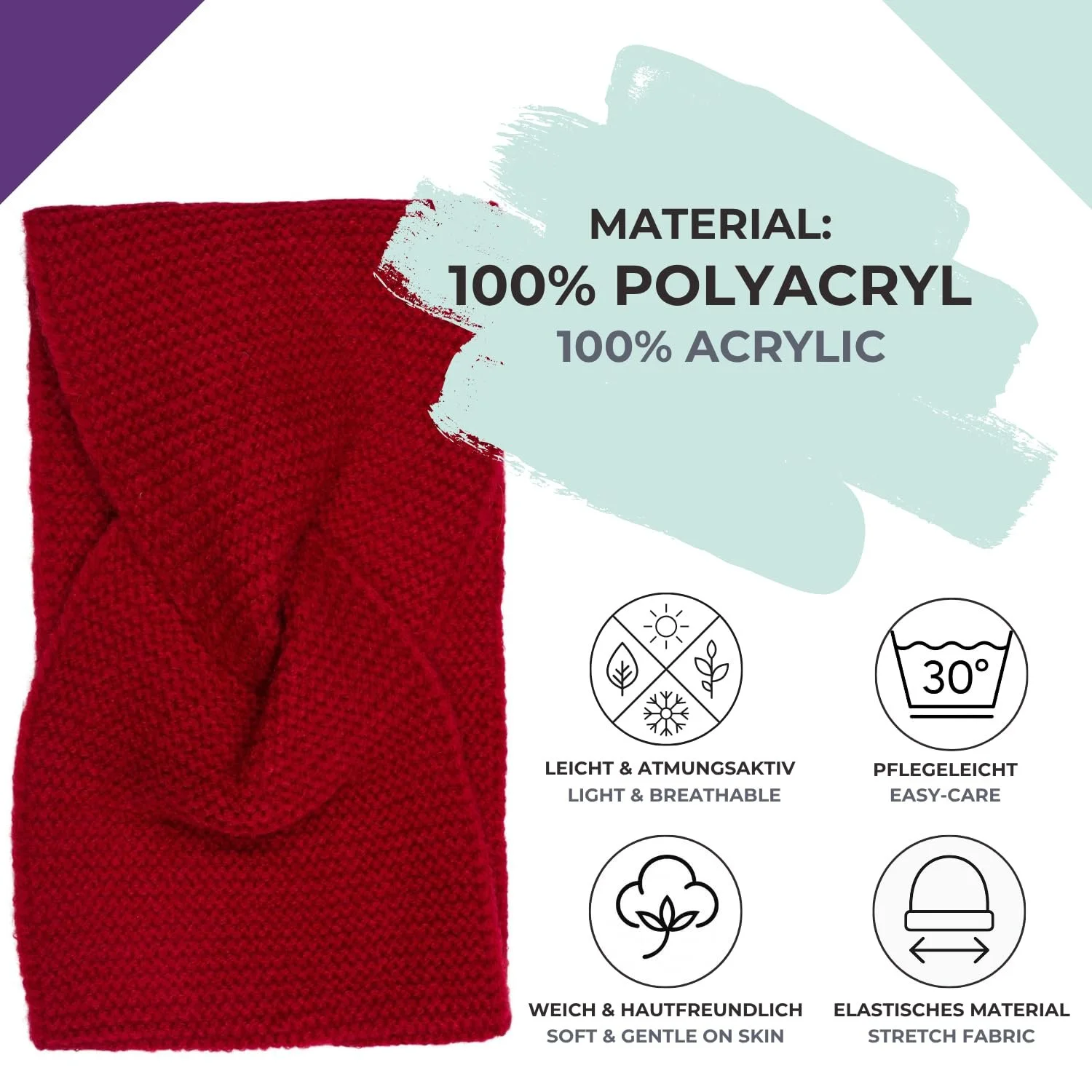 Пов'язка на голову Трикотажна styleBREAKER 04026047, фото №4