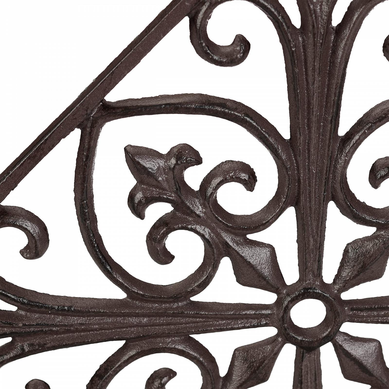 Тримач для квіткового горщика настінний Relaxdays Antique чавунний 13 см темно-коричневий, фото №7 Тримач для квіткового горщика настінний Relaxdays Antique чавунний 13 см темно-коричневий, фото №7