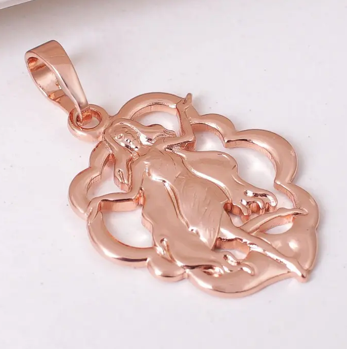 Кулон знак зодіаку-Діва, позолочений для жінок, фото №2