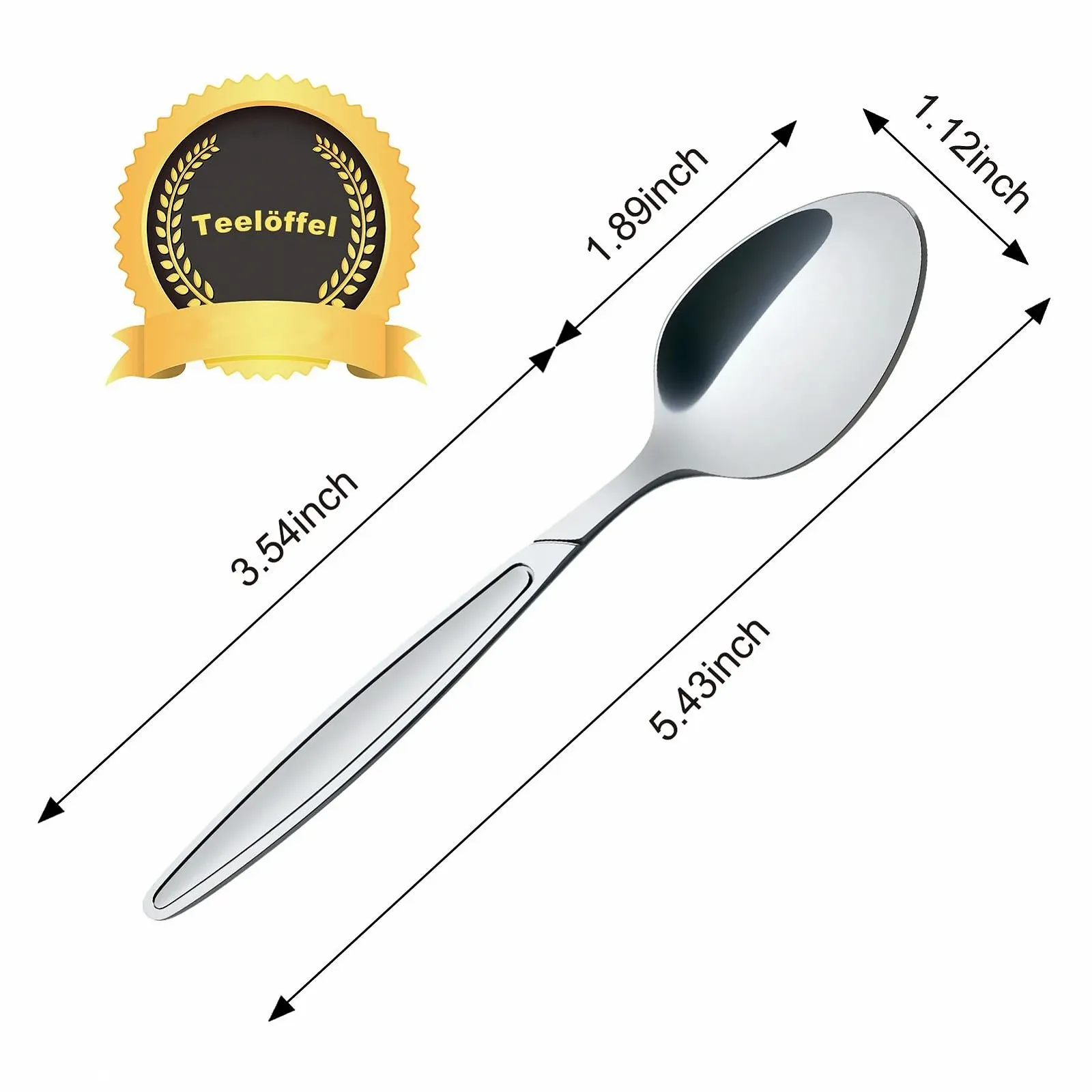 Ложки чайні Hscheid, набір 12 штук, з нержавіючої сталі, 14 см, фото №2