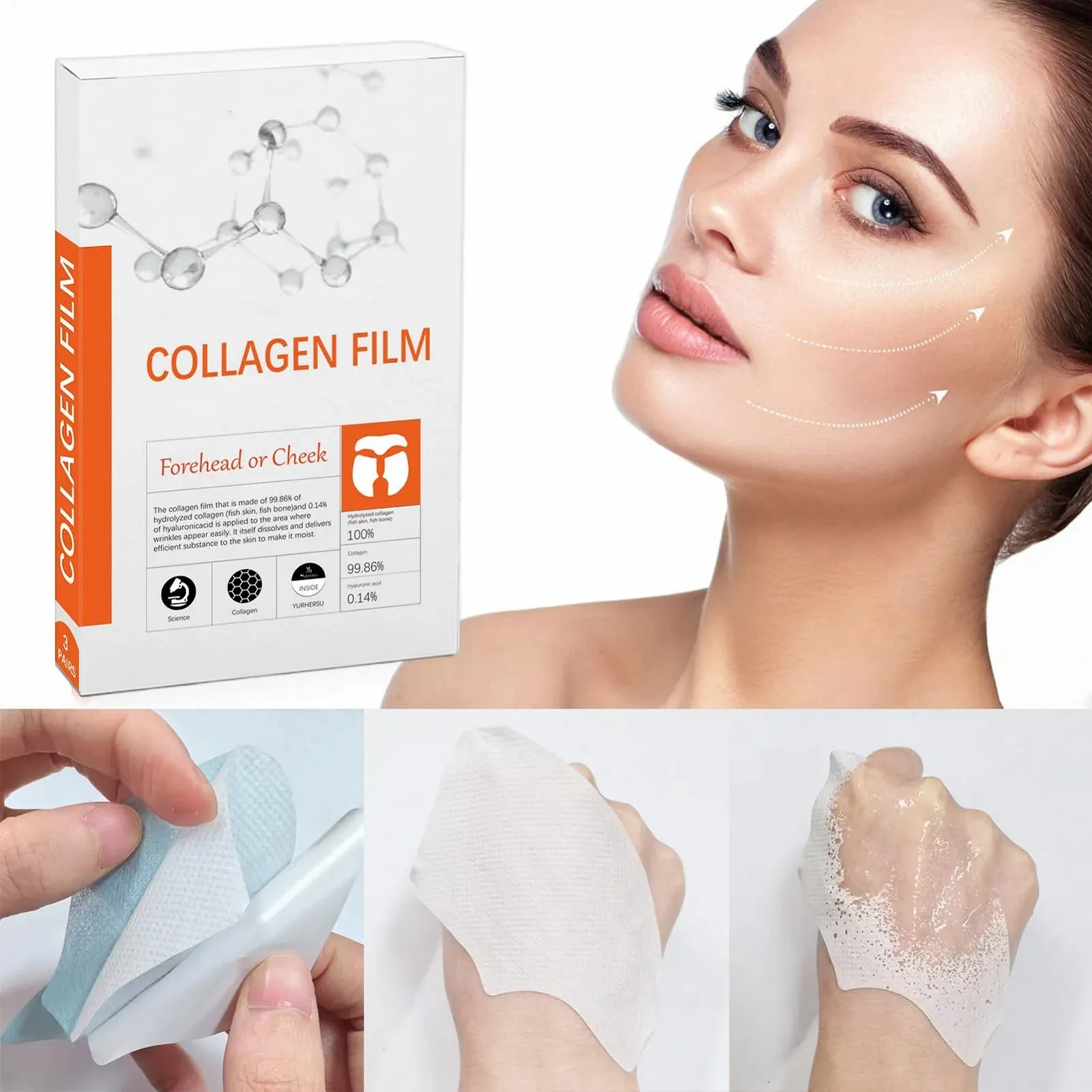 Маска Зволожуюча для обличчя, заспокійливі патчі для обличчя для сухої, чутливої шкіри, фото №4