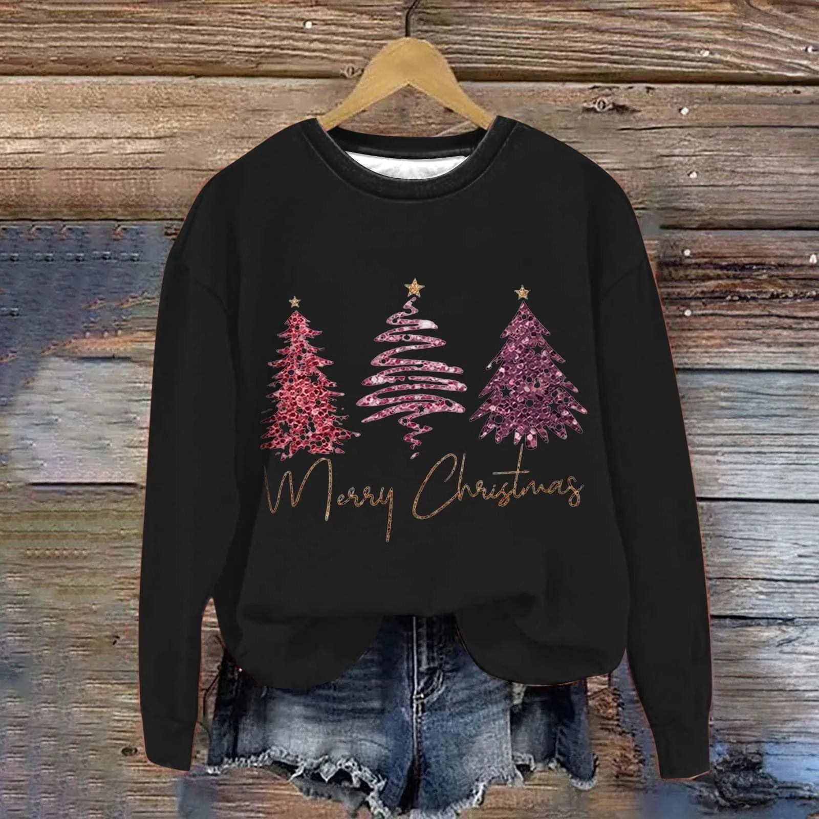 Свитшот Женский Праздничный Рождественский Принт, фото №2