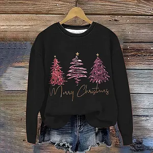 Свитшот Женский Праздничный Рождественский Принт synthetic.ua - Фото 1