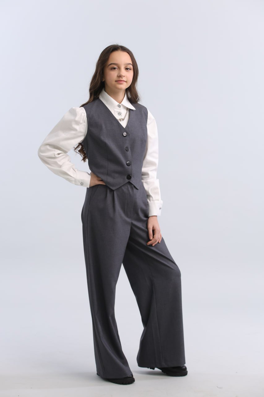 Стильные брюки "2 складки" для девочек от 128 до 164 см в 3 цветах, фото №6