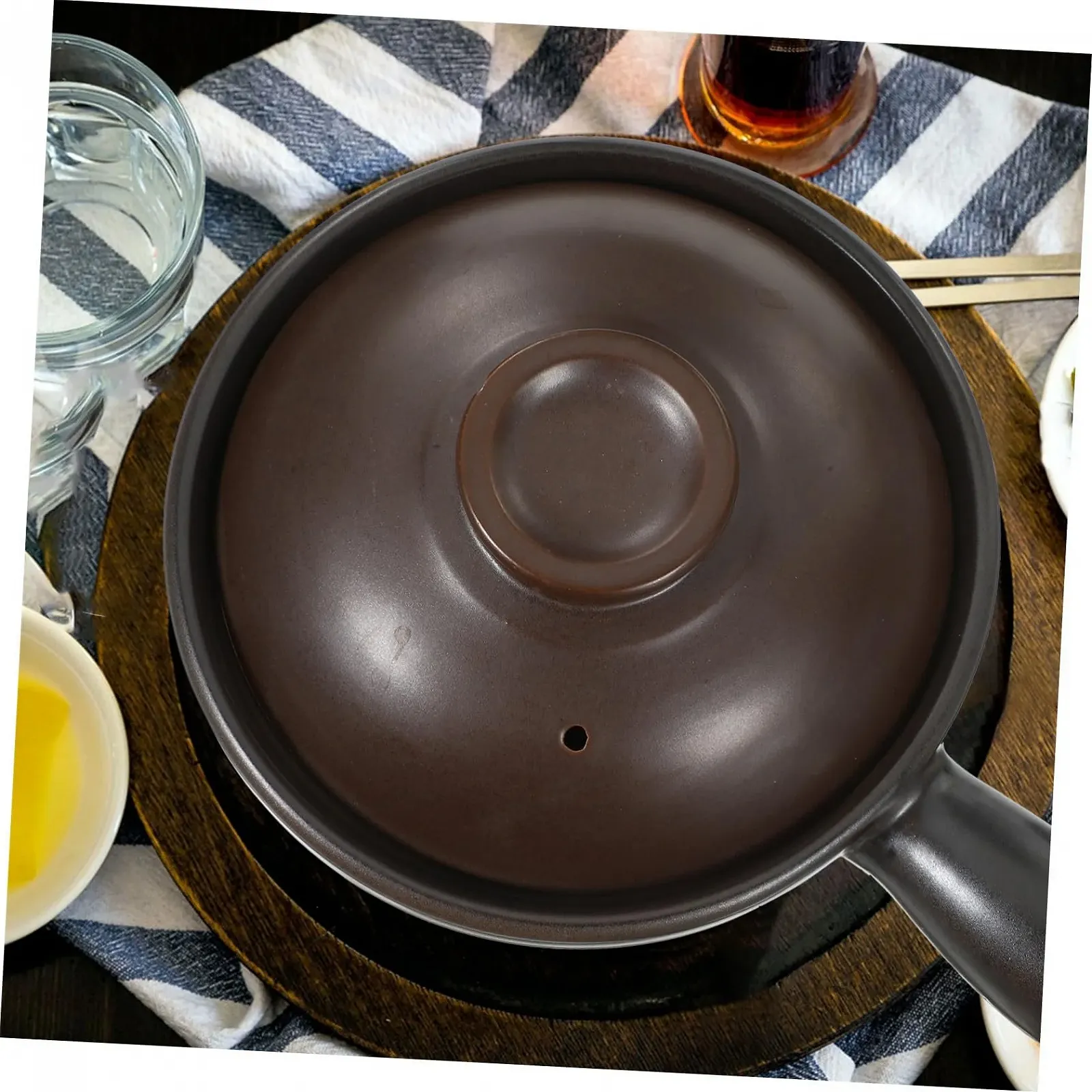 Ківш керамічний з ручкою для відкритого вогню та пароварки Термостійкий, фото №8