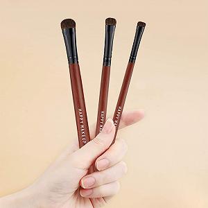 Набор кистей для макияжа 3 шт. Волос пони Очиститель Beauty Premium Кисть для теней для век Портативная кисть Высококачественные кисти для макияжа, дерево и волокна. synthetic.ua - Фото 1
