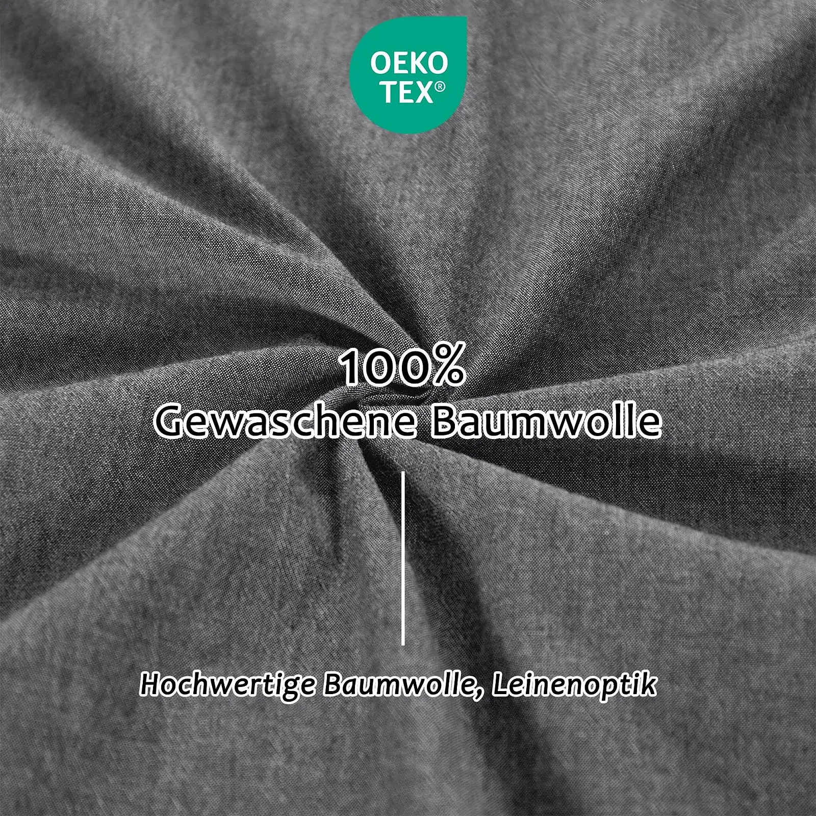 Наволочка TOCOMOA 40 x 40 см, набор 2 шт. Хлопок 100% Темно-серый, фото №2 Наволочка TOCOMOA 40 x 40 см, набор 2 шт. Хлопок 100% Темно-серый, фото №2