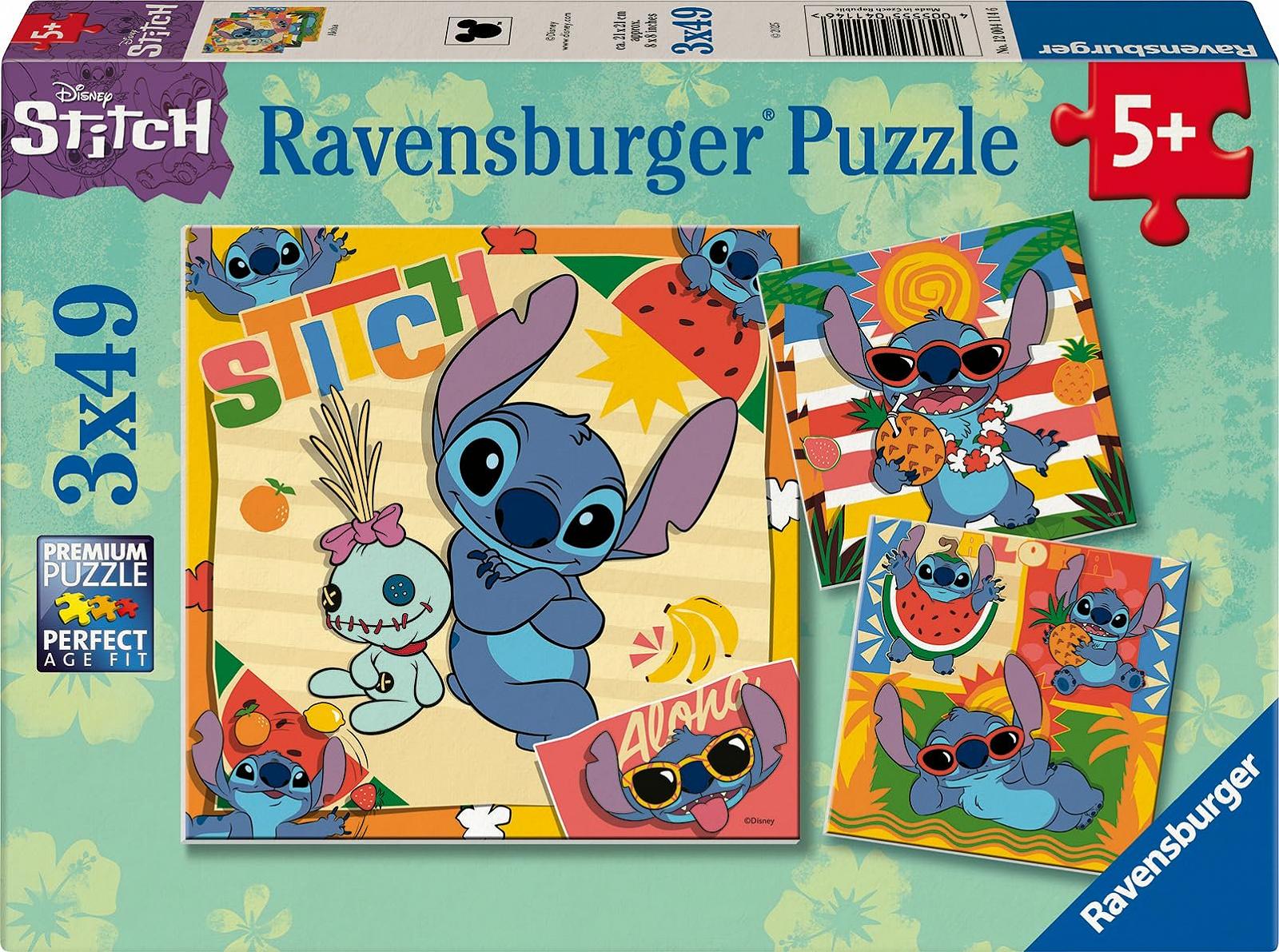Пазл Ravensburger 12004114 Disney Stitch 3 x 49 элементов, фото №1 Пазл Ravensburger 12004114 Disney Stitch 3 x 49 элементов, фото №1