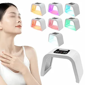 LED Маска для лица Светотерапия, Косметологическое оборудование для спа-процедур, 7 цветов, Нано световые волны - Фото 1