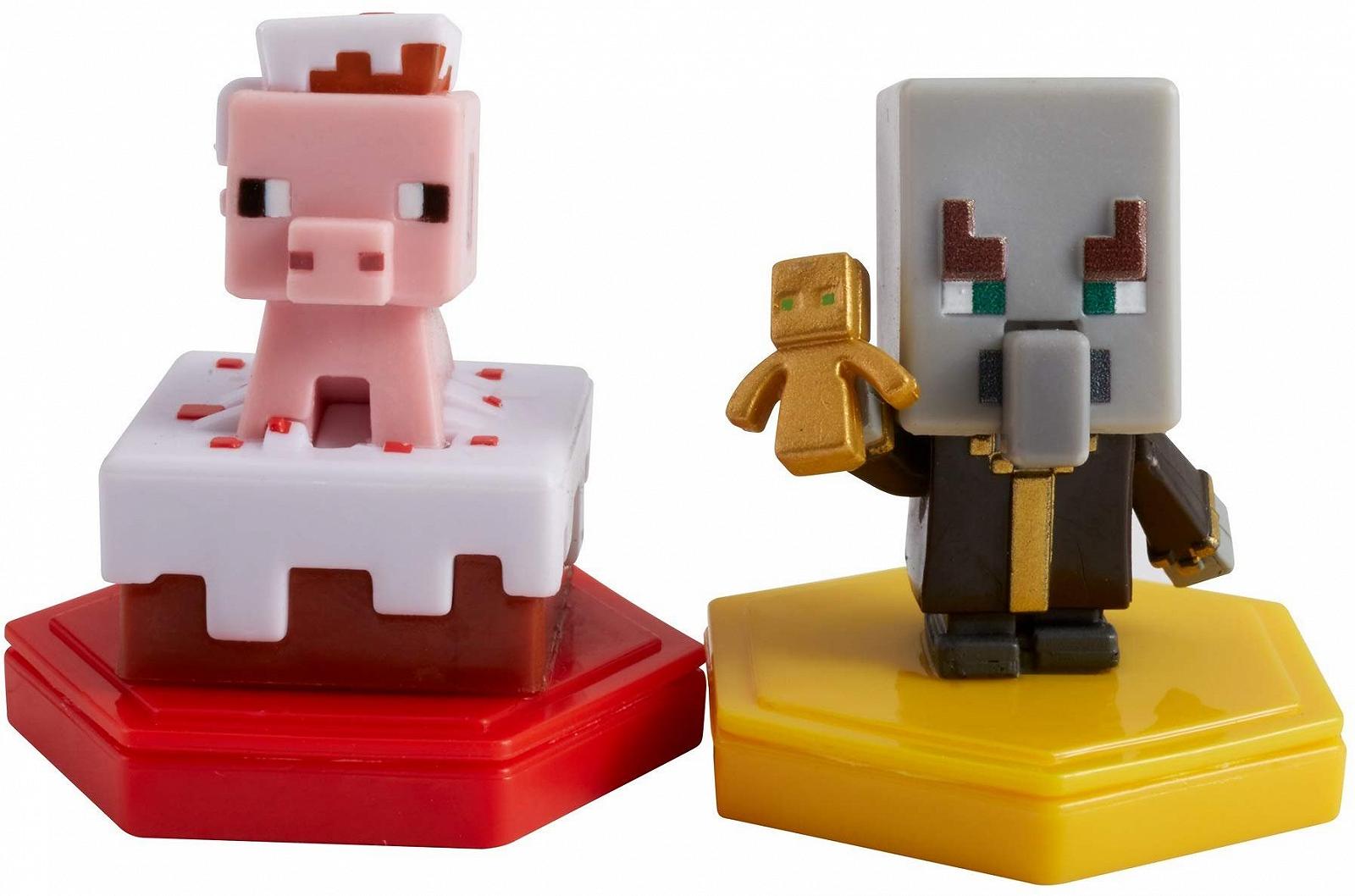 Мініфігурки Mattel Minecraft Earth Boost, набір з 2 штук, 5 см, рожевий / сірий, фото №1