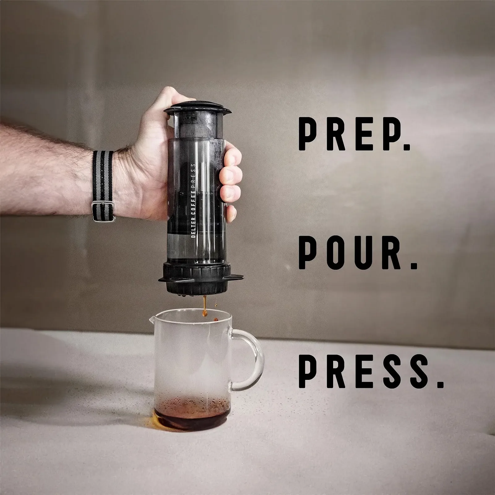 Кофейный пресс Delter Coffee Press 400 мл дымчато-серый, фото №4