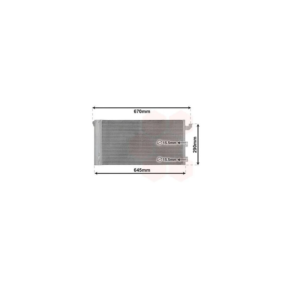 Конденсатор кондиціонера VAN WEZEL 17005406 для FIAT FIAT / LANCIA, фото №1 Конденсатор кондиціонера VAN WEZEL 17005406 для FIAT FIAT / LANCIA, фото №1