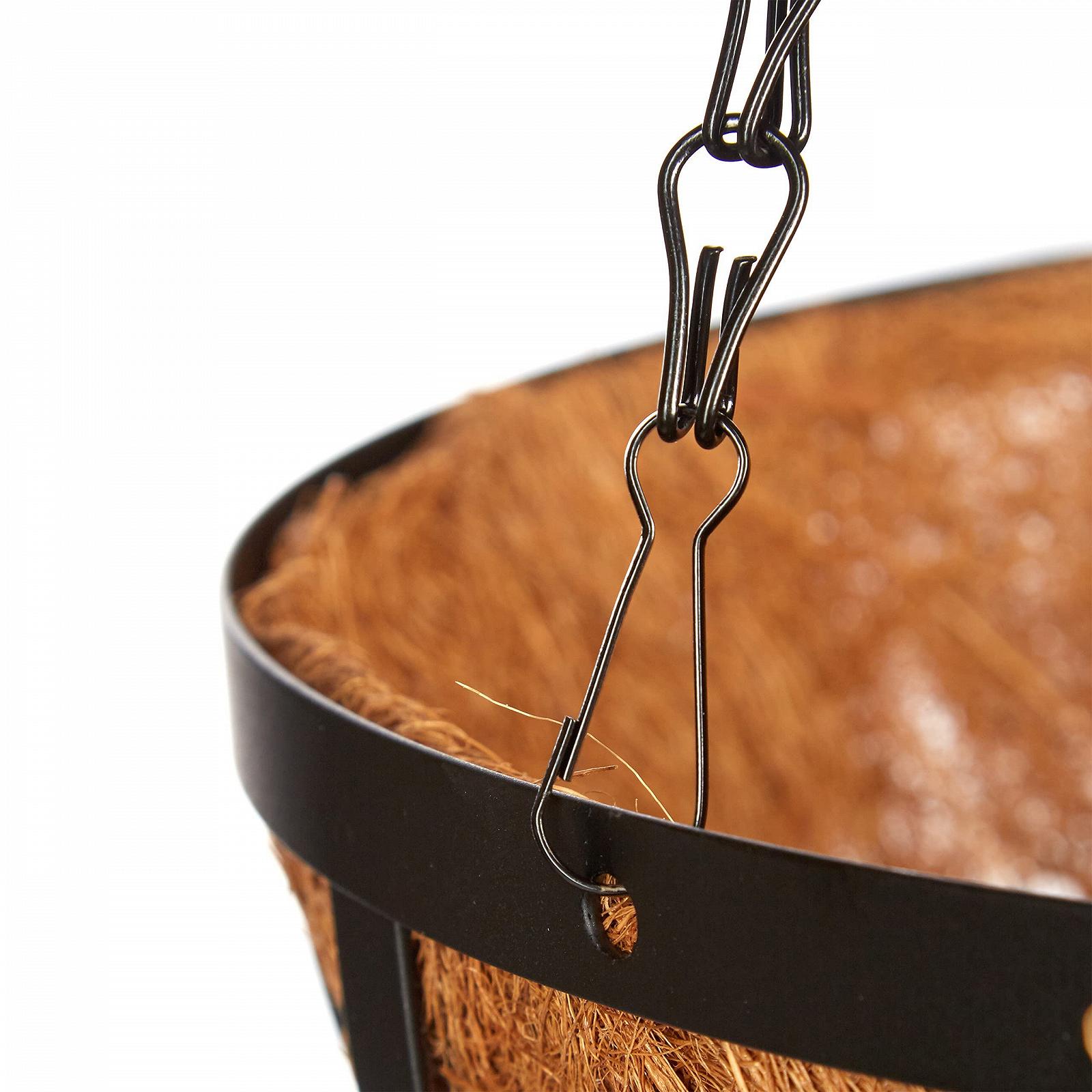 Підвісний кошик Relaxdays 3 яруси кокосове волокно 21 літр 30 x 30 x 65 см Brown, фото №7