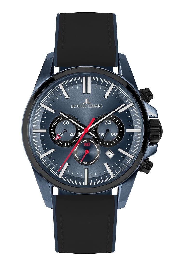 Часы JACQUES LEMANS Аналоговые MID-31299 Черный Ремешок, фото №1