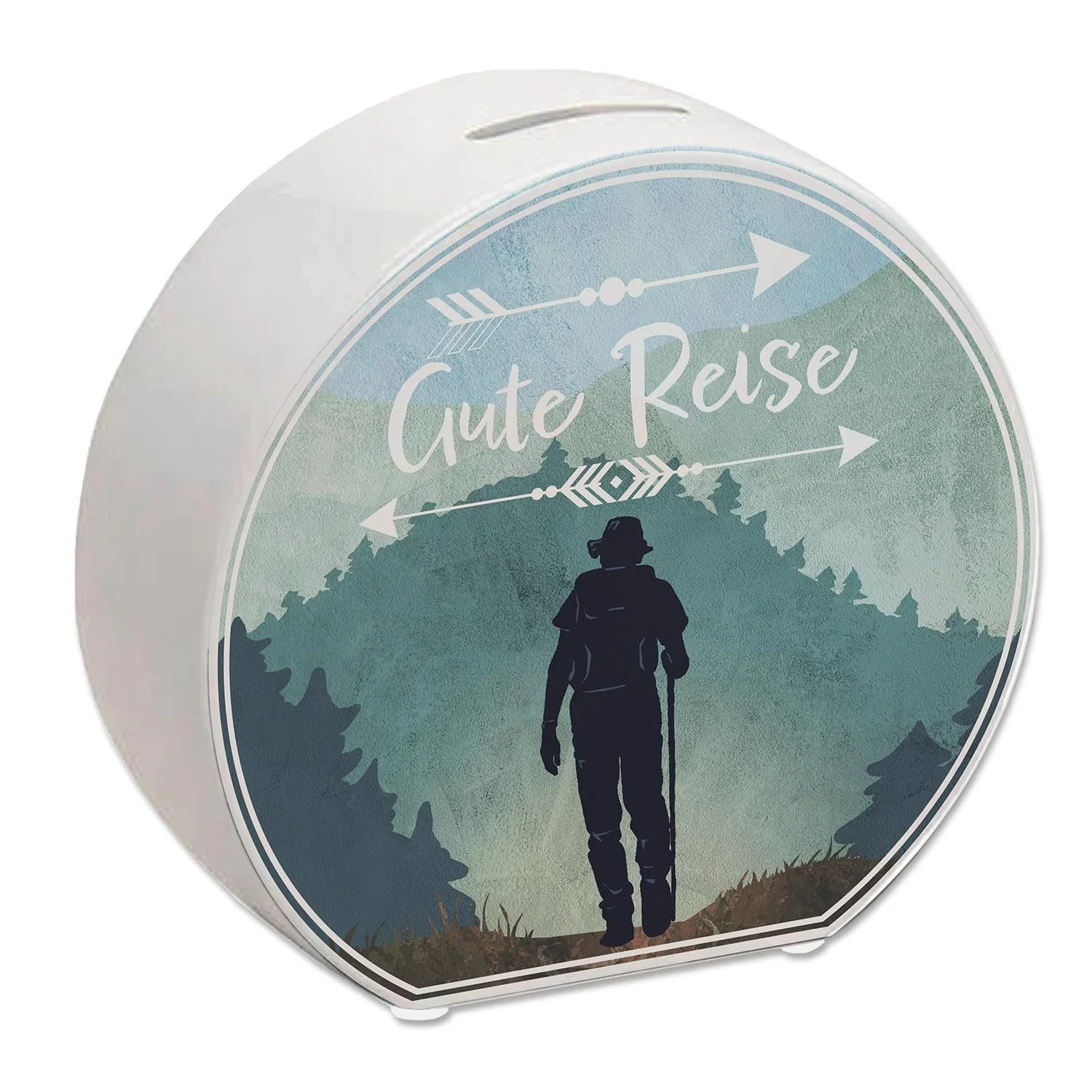 Скарбничка для подорожей із мотивом походу керамічна «Good Journey», фото №1