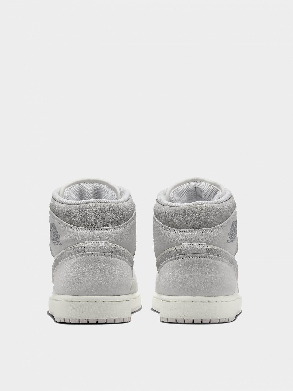Кроссовки Air Jordan 1 Mid SE серые, размер 41, фото №3