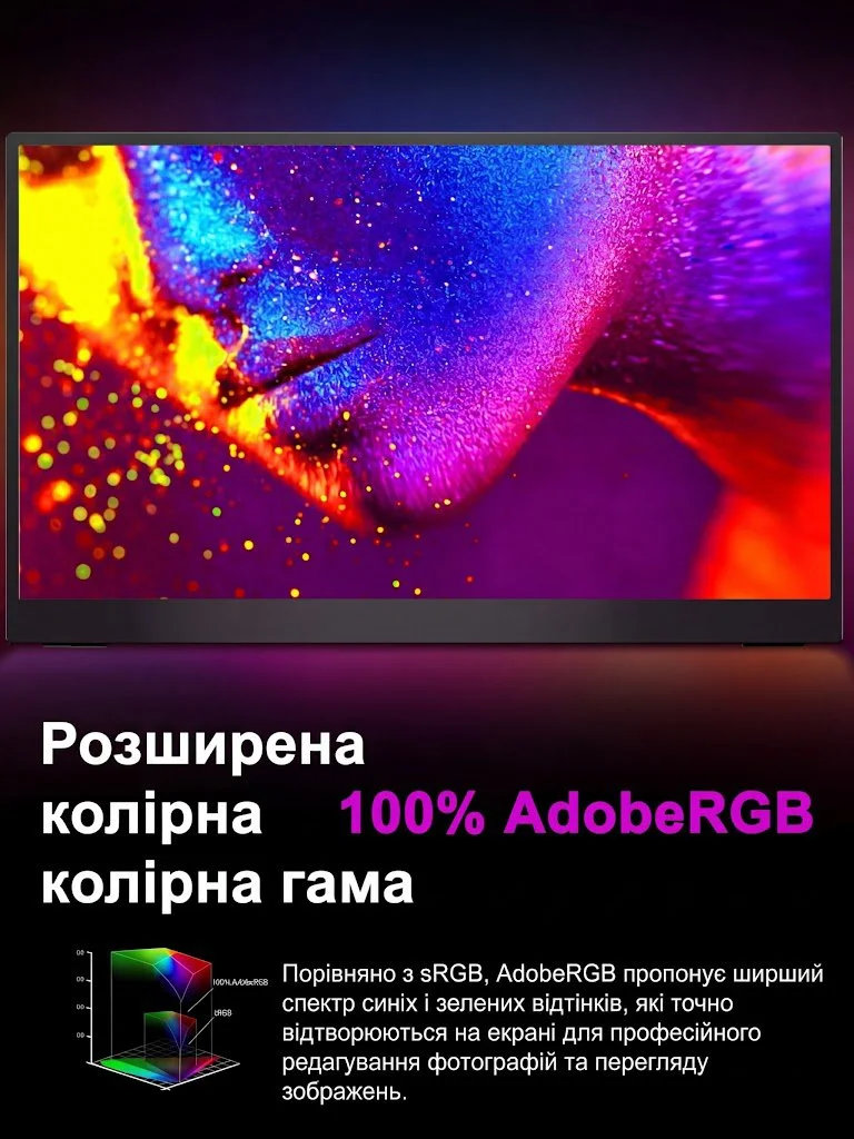 Монітор портативний 17.3" UPERFECT 4K IPS 60 Гц, фото №5