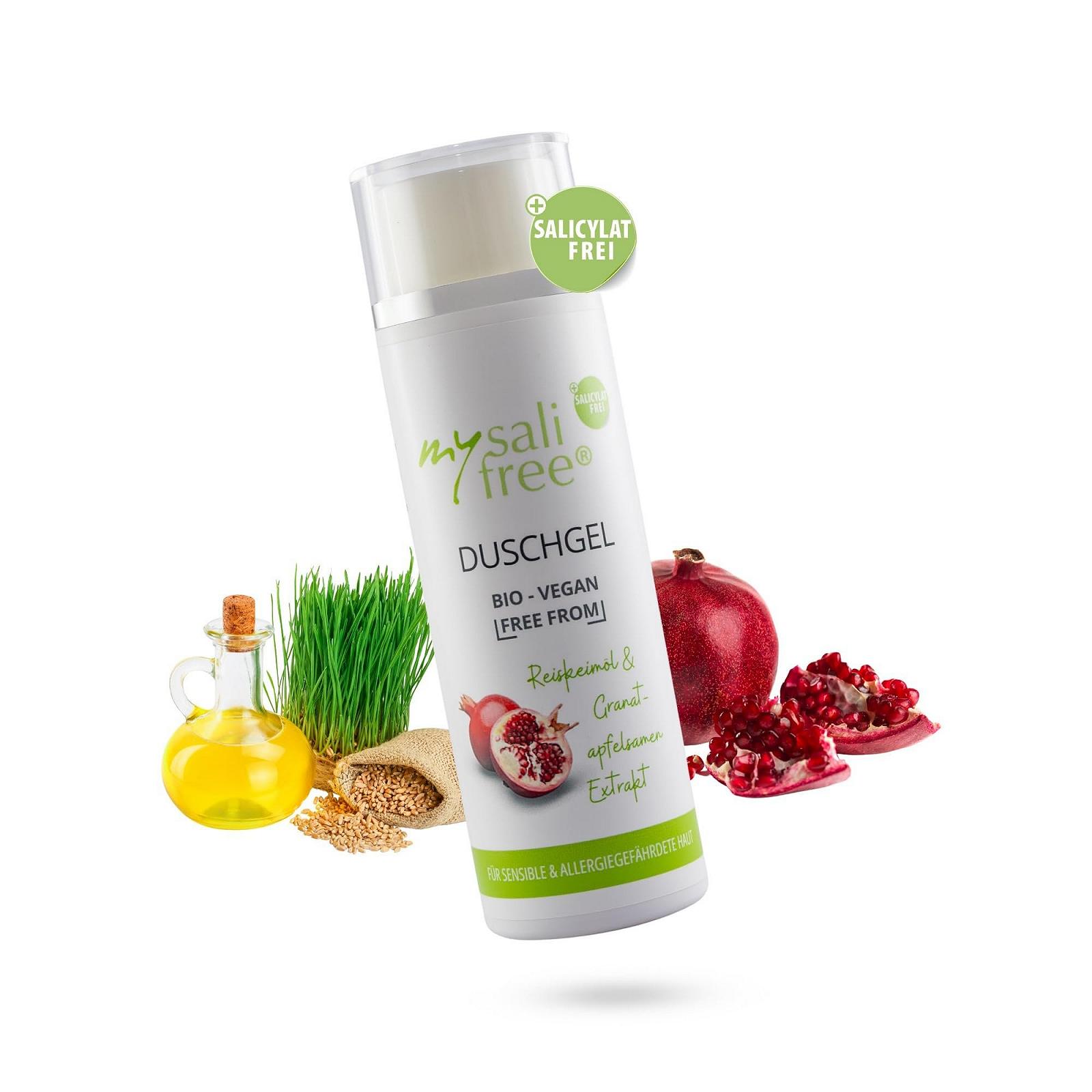Органічний гель для душу mysalifree для чутливої шкіри з олією рисових зародків 200 мл 100% органічний, фото №1 Органічний гель для душу mysalifree для чутливої шкіри з олією рисових зародків 200 мл 100% органічний, фото №1