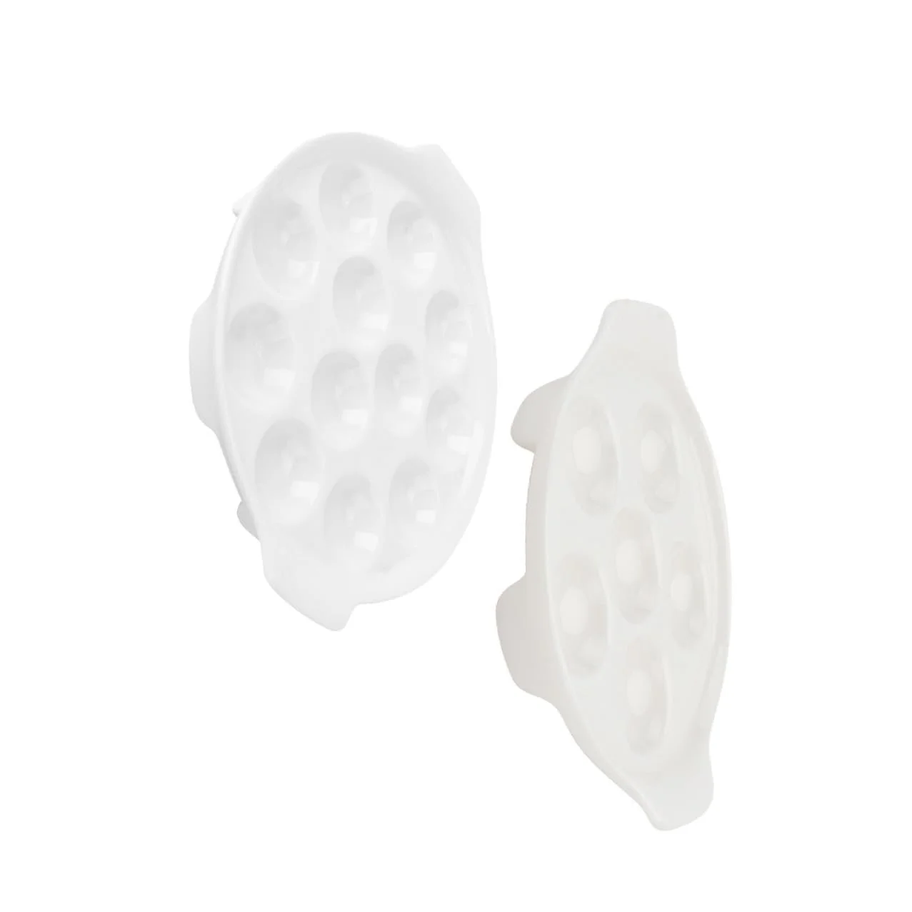 Набір форм для запікання равликів VALICLUD 2 шт. керамічний з ручками білий, фото №1 Набір форм для запікання равликів VALICLUD 2 шт. керамічний з ручками білий, фото №1