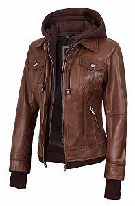Шкіряна Куртка Fjackets Ellen Чорна - Фото 1