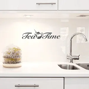 Наклейка на стіну Wandkings Tea Time з чайником Сіра synthetic.ua - Фото 1