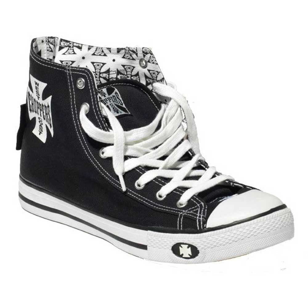 Кроссовки West Coast Choppers Iron Cross Высокие Черные/Белые, фото №1 Кроссовки West Coast Choppers Iron Cross Высокие Черные/Белые, фото №1