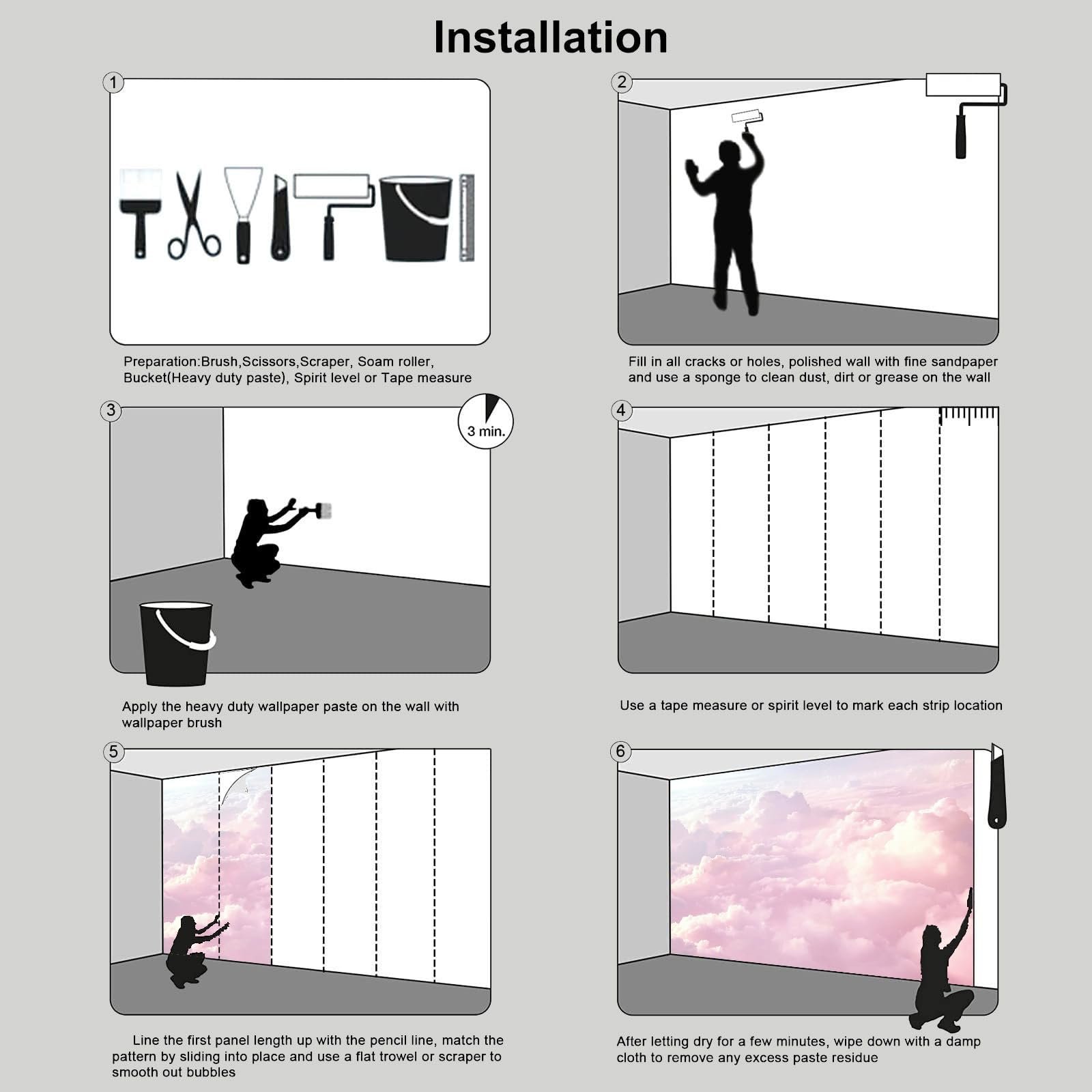 Фотошпалери Рожеві хмари 3D 300 x 210 см, фото №7 Фотошпалери Рожеві хмари 3D 300 x 210 см, фото №7