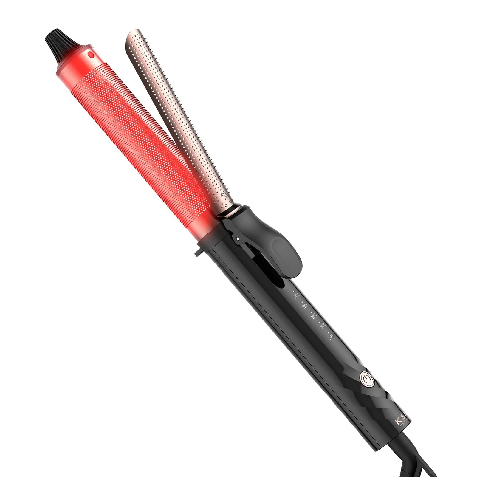 Инфракрасная плойка K&K Professional 32 мм 230°C розовое золото, фото №1 Инфракрасная плойка K&K Professional 32 мм 230°C розовое золото, фото №1